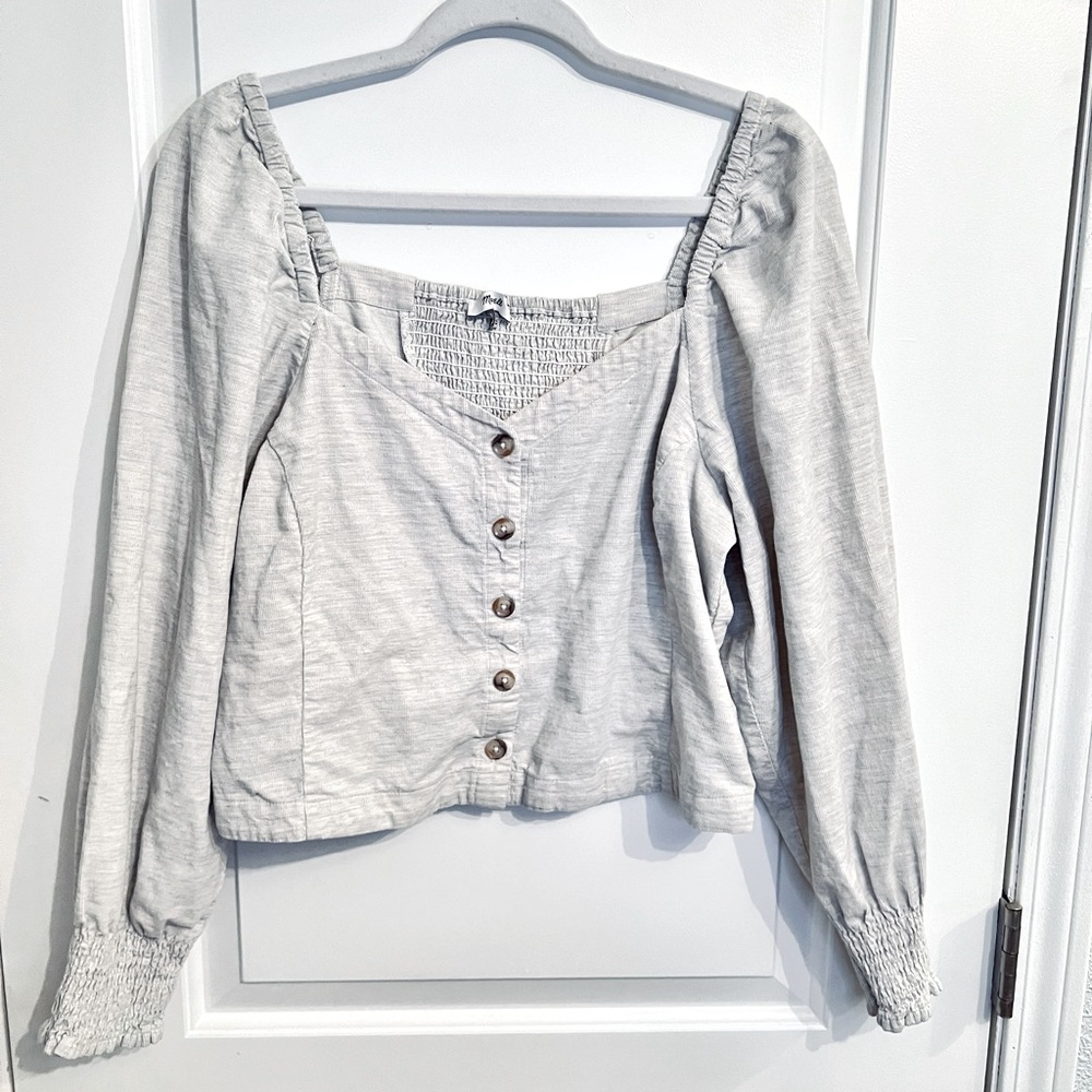 Madewell Puff Shoulder Shirt 🩶